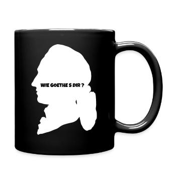 wie goethe - Tasse einfarbig - Schwarz - Rechts