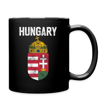 Ungarn - Tasse einfarbig - Schwarz - Rechts