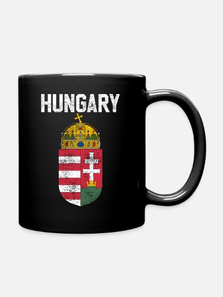 Ungarn - Tasse einfarbig - Schwarz