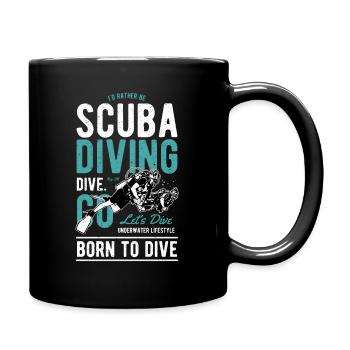 Scuba Diving - Full Colour Mug - black - Right