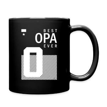 Bestes Opa - Tasse einfarbig - Schwarz - Rechts