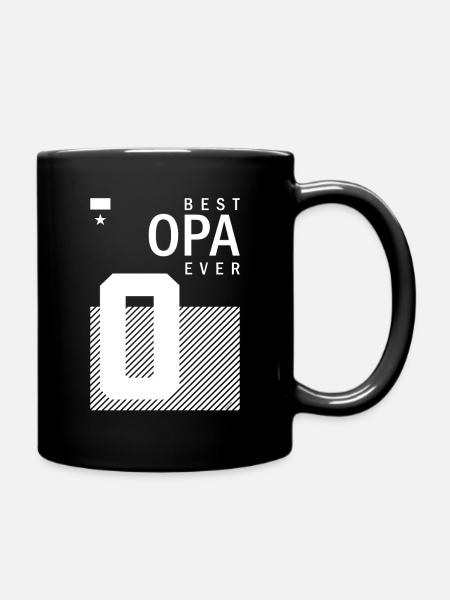 Bestes Opa - Tasse einfarbig - Schwarz