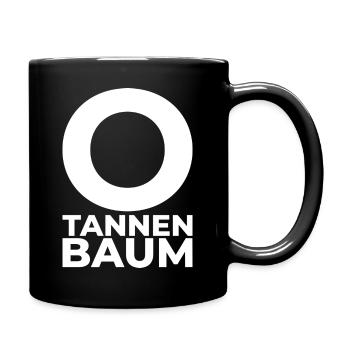 O arbre de Noël graphique de Noël Typo blanc - Mug uni - noir - Droite