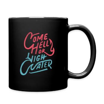Venez en enfer ou en hautes eaux - Mug uni - noir - Droite