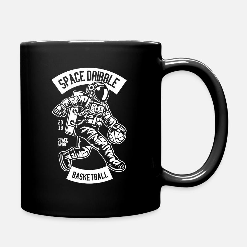 Space Dribble Basketball Astronaut Design Geschenk - Tasse einfarbig - Schwarz