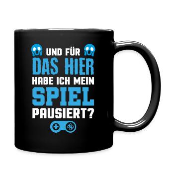 AND HERE TO HAVE PAUSEED MY GAME HERE? - Full Colour Mug - black - Right