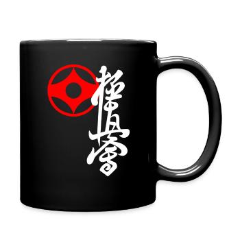 Kyokushinkai Karate - Tasse einfarbig - Schwarz - Rechts