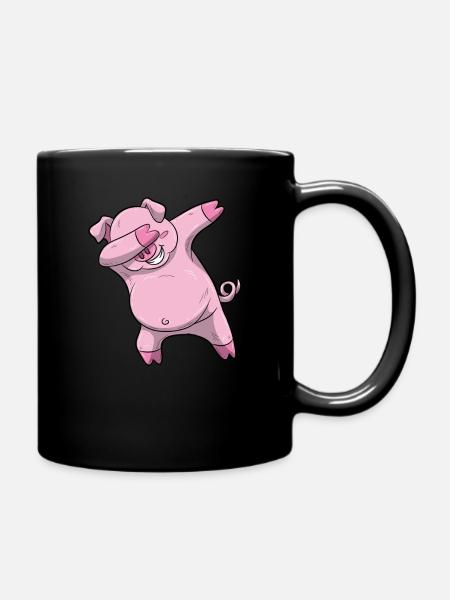 Cochon tamponnant - Mug uni - noir