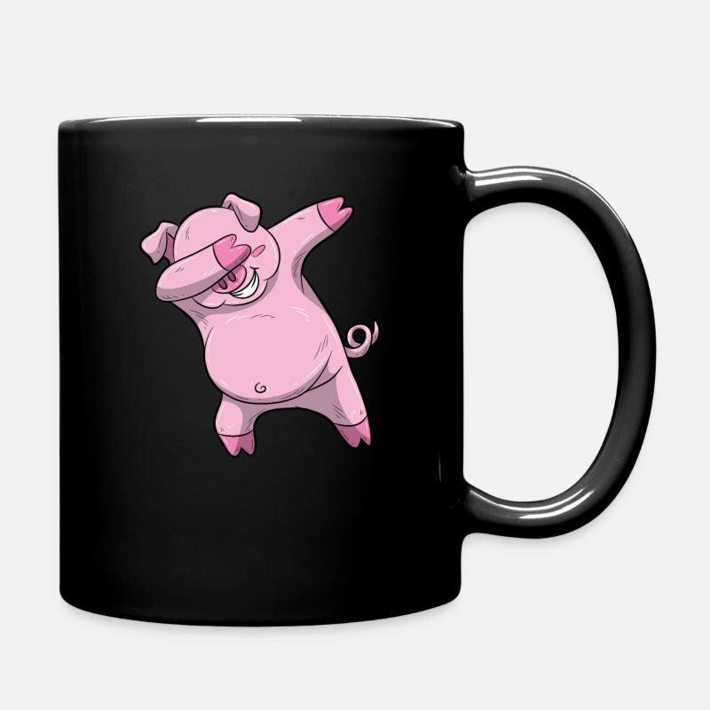 Dabbing Schwein - Tasse einfarbig - Schwarz