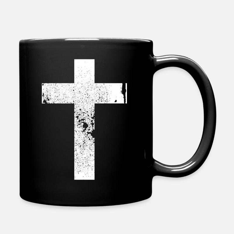 Kreuz / Cross - Tasse einfarbig - Schwarz