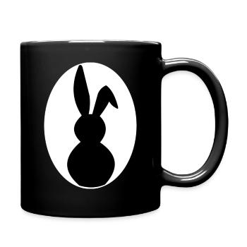 osterhase - Tasse einfarbig - Schwarz - Rechts