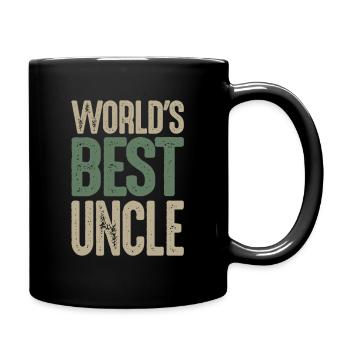 Der beste Onkel der Welt - Tasse einfarbig - Schwarz - Rechts