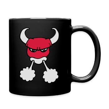 taureau angry bull comics animal from Chicago - Mug uni - noir - Droite
