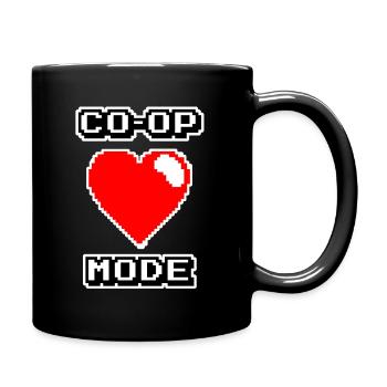 Cadeau de mariage pixel art mode co op - Mug uni - noir - Droite