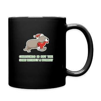 Wombat de Noël - Mug uni - noir - Droite