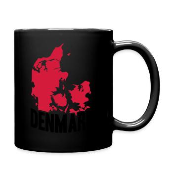 Denmark national flag Danish pride Nordic - Full Colour Mug - black - Right