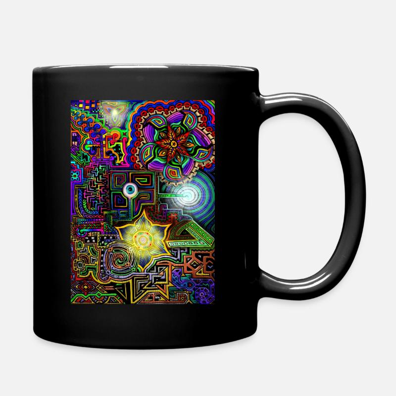 Psychedelic universe - Full Colour Mug - black