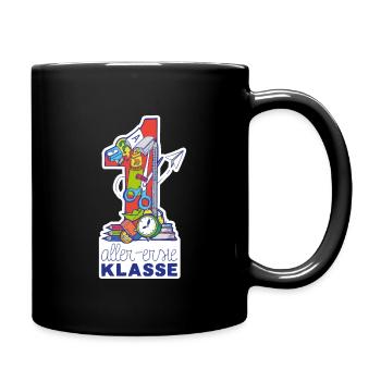 Erste Klasse - Tasse einfarbig - Schwarz - Rechts
