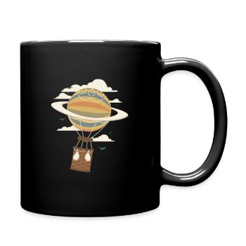 Air Balloon Saturne montgolfière - Mug uni - noir - Droite