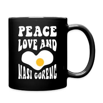 Peace Love et Nasi Goreng - Mug uni - noir - Droite