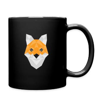 Fuchs - Tasse einfarbig - Schwarz - Rechts
