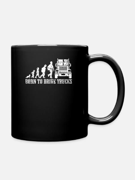 Trucker Evolution kid bébé camion cadeau - Mug uni - noir
