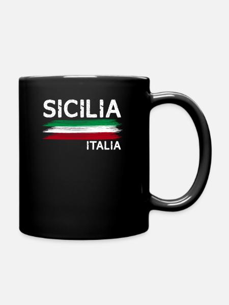 Italie Sicile cadeau de vacances de plage d'été - Mug uni - noir