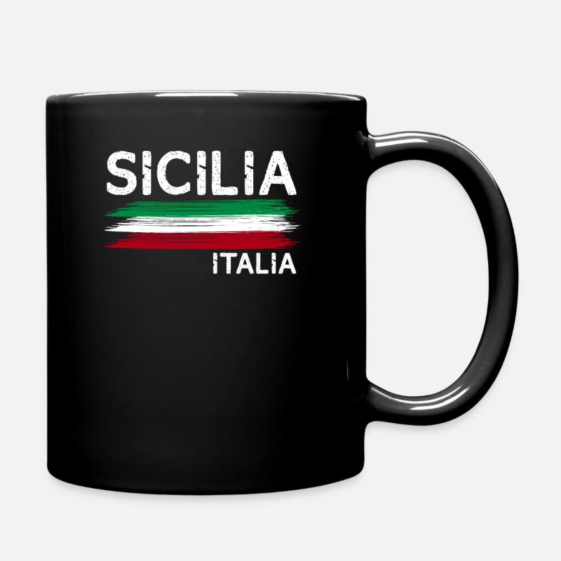 Italie Sicile cadeau de vacances de plage d'été - Mug uni - noir