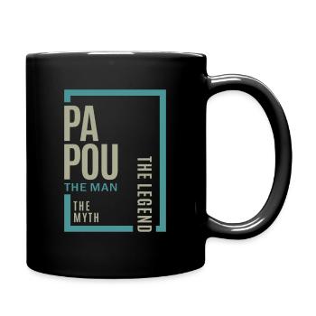 Papou der Mythos - Tasse einfarbig - Schwarz - Rechts