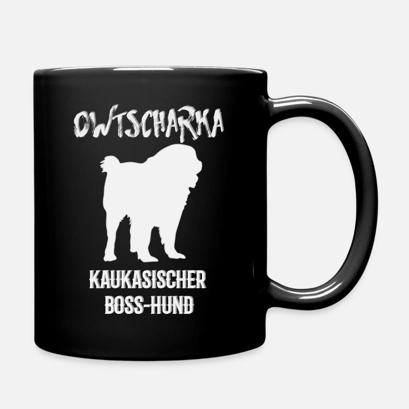 Owtscharka Ovcharka Kaukase Kaukasischer Hund - Tasse einfarbig - Schwarz