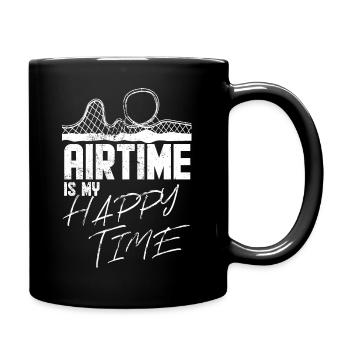 Airtime is my happy time amusement park roller coaster - Full Colour Mug - black - Right