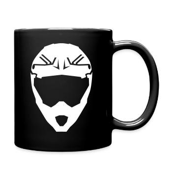 Motocross - Tasse einfarbig - Schwarz - Rechts