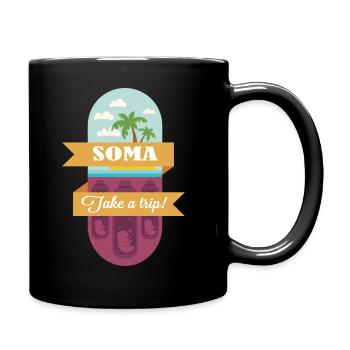 Soma - Die neue Welt - Aldous Huxley - Tasse einfarbig - Schwarz - Rechts