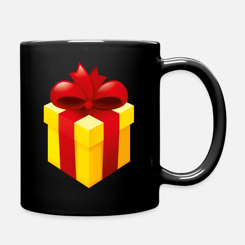 Smiley Present - Full Colour Mug - black
