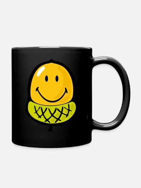 Smiley Acorn - Tasse einfarbig - Schwarz
