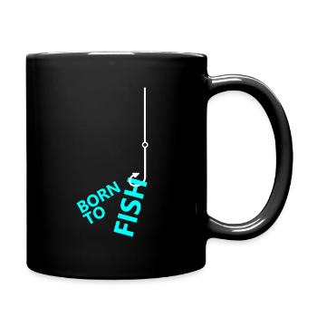 fishing, angler, fishing, fisherman, fish, fishing rod - Full Colour Mug - black - Right