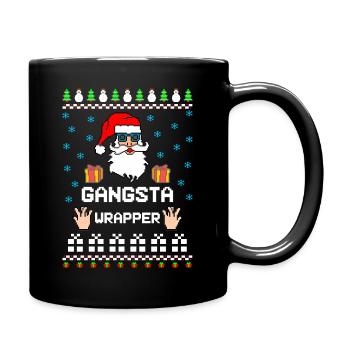 Gangsta Wrapper Ugly Christmas Santa - Mug uni - noir - Droite