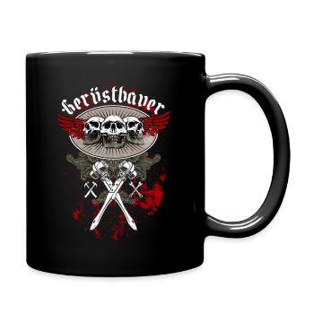 Gerüstbauer Shirt bedruckt in top Markenqualität - Tasse einfarbig - Schwarz - Rechts