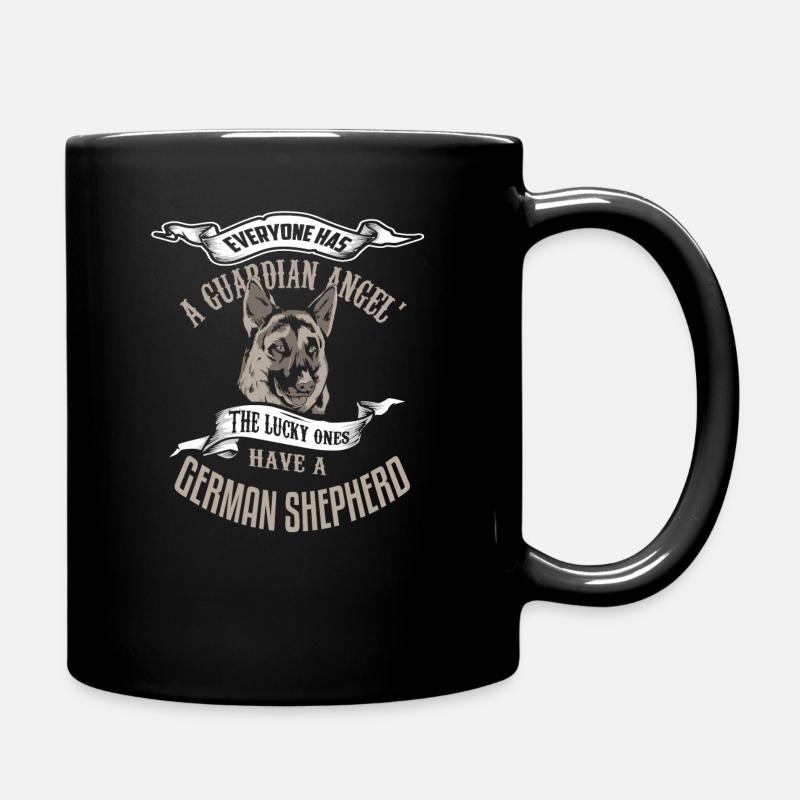 German shepherd dog owner gift - Full Colour Mug - black