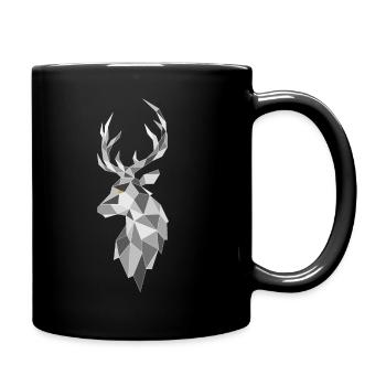 Cerf - Mug uni - noir - Droite