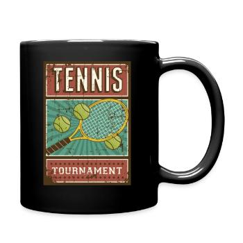Tennis Balle De Tennis Joueur De Tennis Rétro Vintage - Mug uni - noir - Droite
