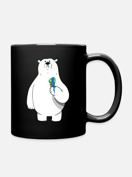 eisbär mit eis artsarah - Tasse einfarbig - Schwarz