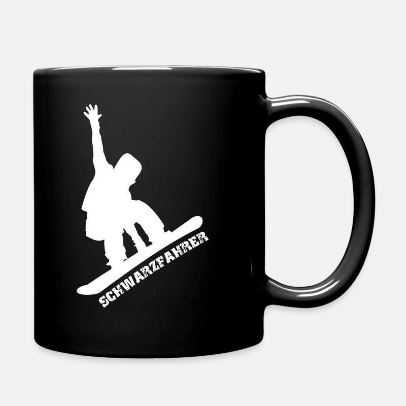 Snowboard Schwarzfahrer - Tasse einfarbig - Schwarz