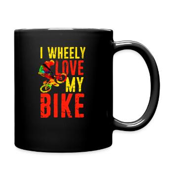 Fahrrad Radsport Bike Rennrad Mountainbike Rad - Tasse einfarbig - Schwarz - Rechts