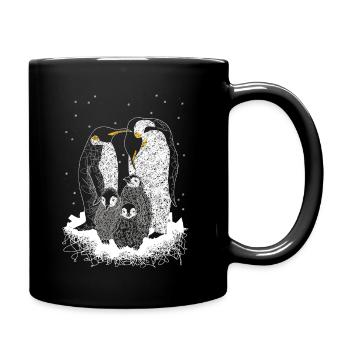 penguins - Full Colour Mug - black - Right