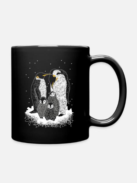 Pinguine - Tasse einfarbig - Schwarz