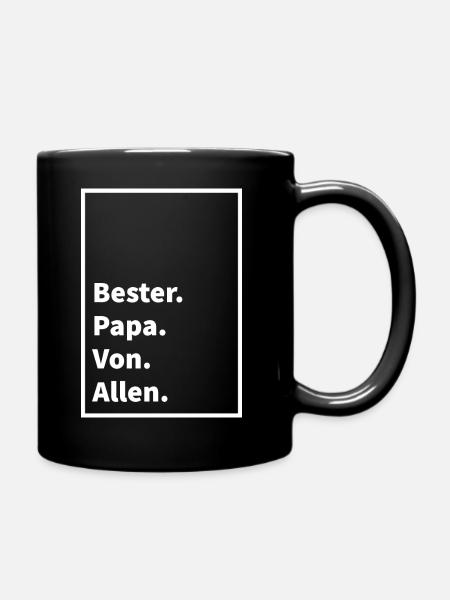 Bester Papa von allen - Tasse einfarbig - Schwarz
