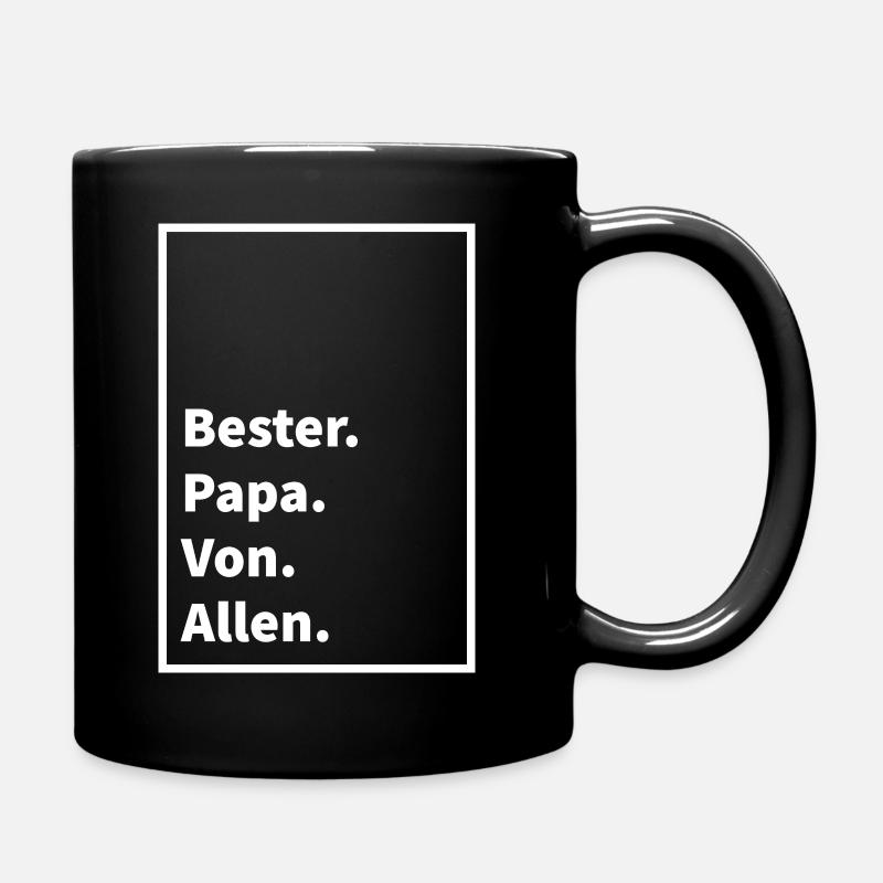Bester Papa von allen - Tasse einfarbig - Schwarz