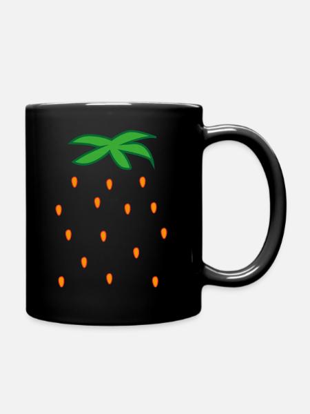 Fraise costume carnaval fruit vegan berry fruit - Mug uni - noir