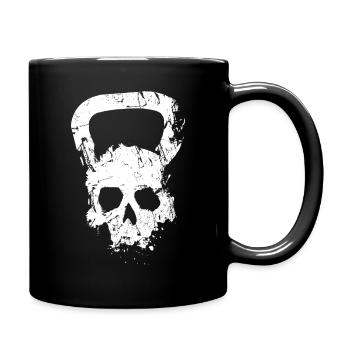 Kugelhantel Skull Gewichtheben Training - Tasse einfarbig - Schwarz - Rechts
